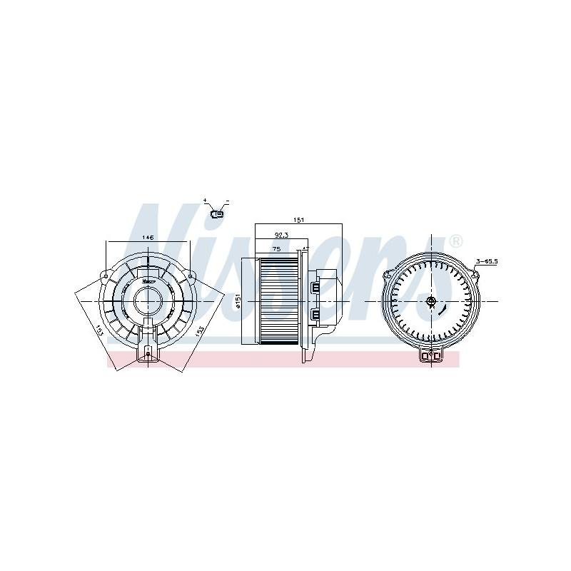 Pulseur d'air habitacle NISSENS
