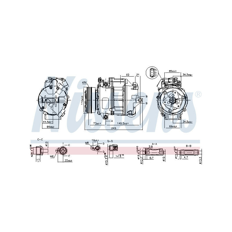 Compresseur de climatisation NISSENS