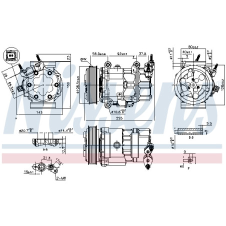 Compresseur de climatisation NISSENS