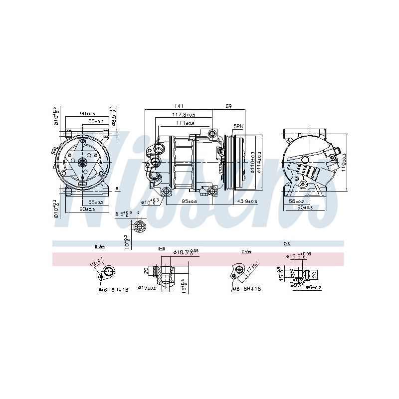 Compresseur de climatisation NISSENS