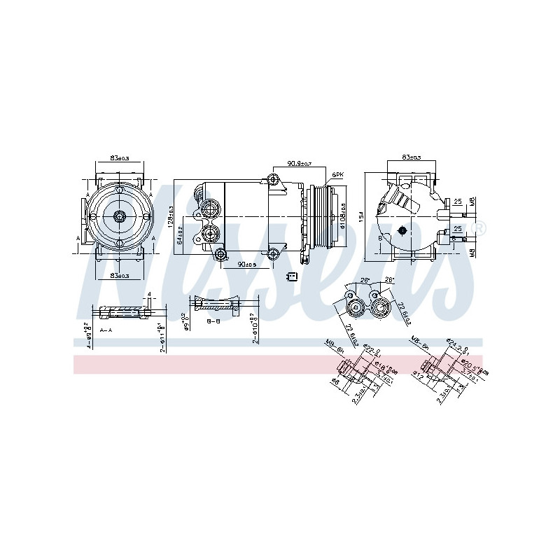 Compresseur de climatisation NISSENS