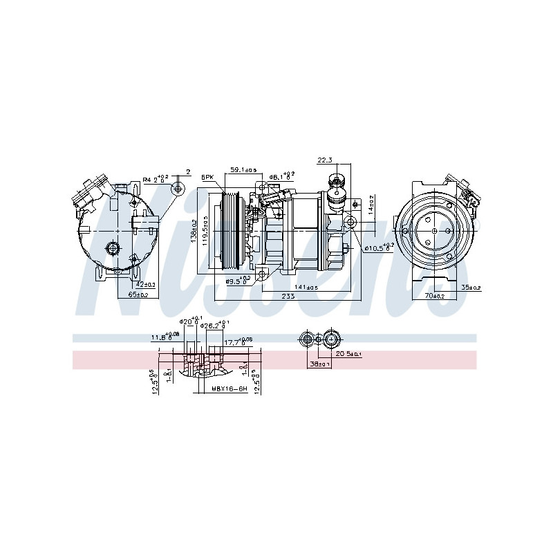 Compresseur de climatisation NISSENS