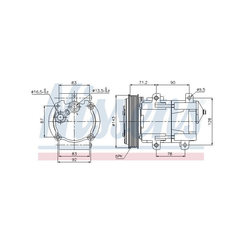 Compresseur de climatisation NISSENS