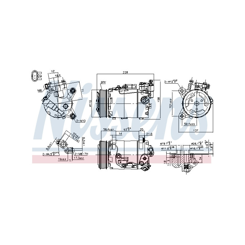Compresseur de climatisation NISSENS