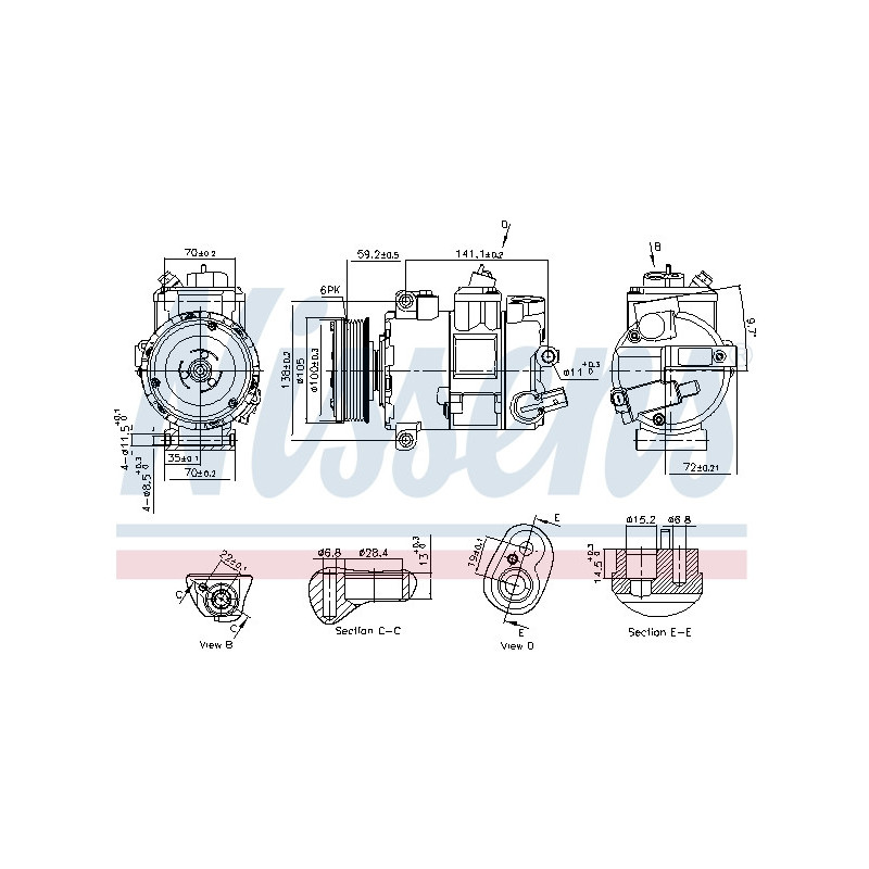 Compresseur de climatisation NISSENS