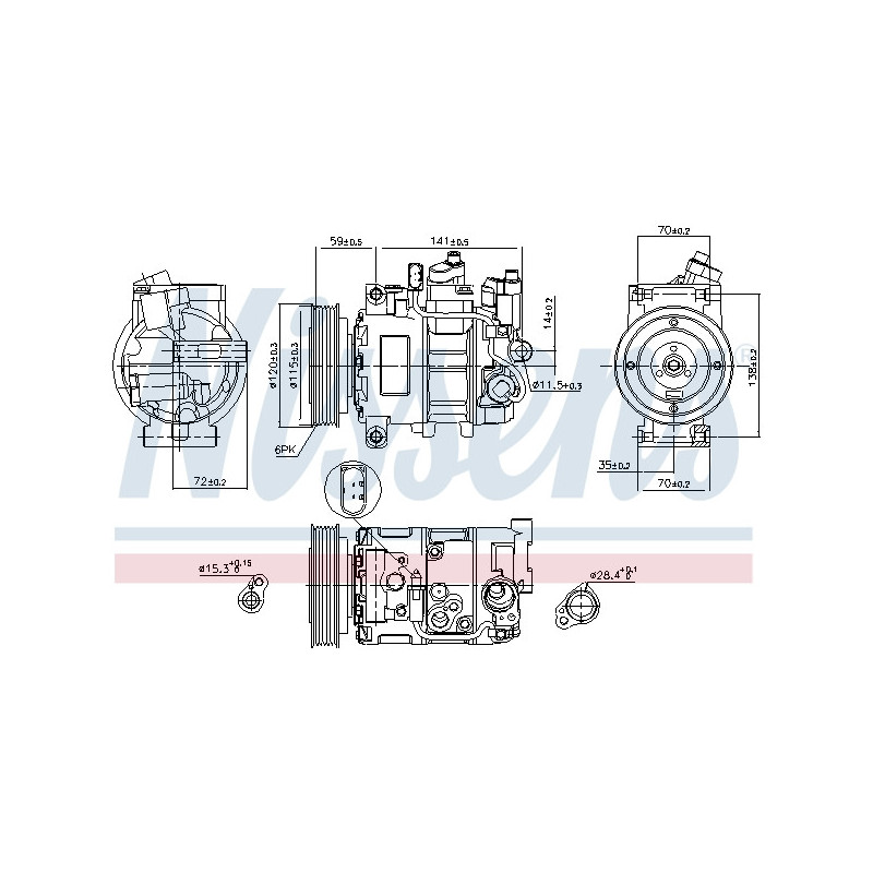 Compresseur de climatisation NISSENS