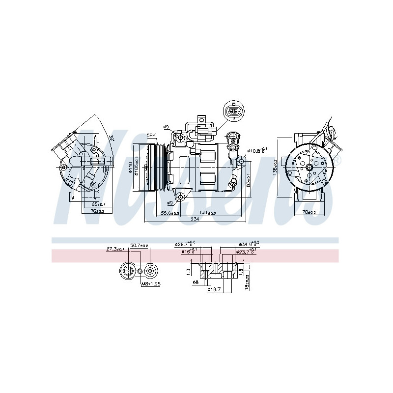 Compresseur de climatisation NISSENS