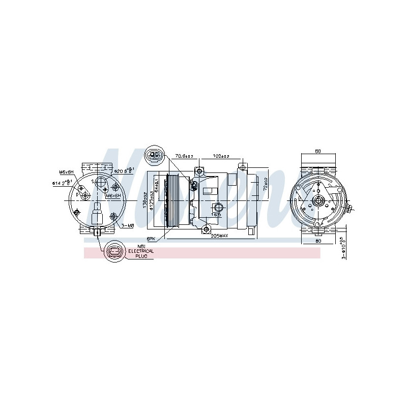Compresseur de climatisation NISSENS