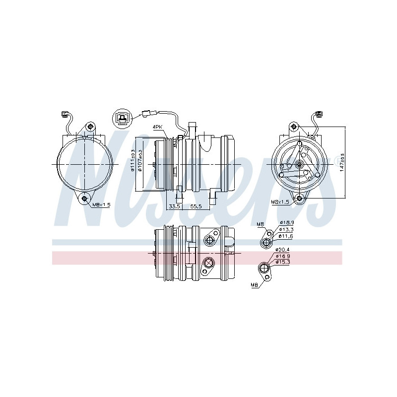 Compresseur de climatisation NISSENS