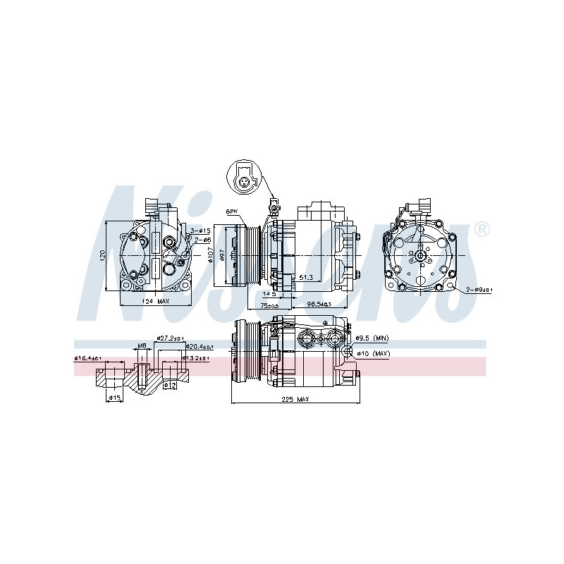 Compresseur de climatisation NISSENS