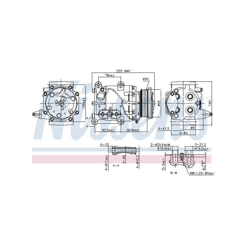 Compresseur de climatisation NISSENS