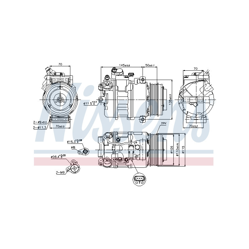 Compresseur de climatisation NISSENS