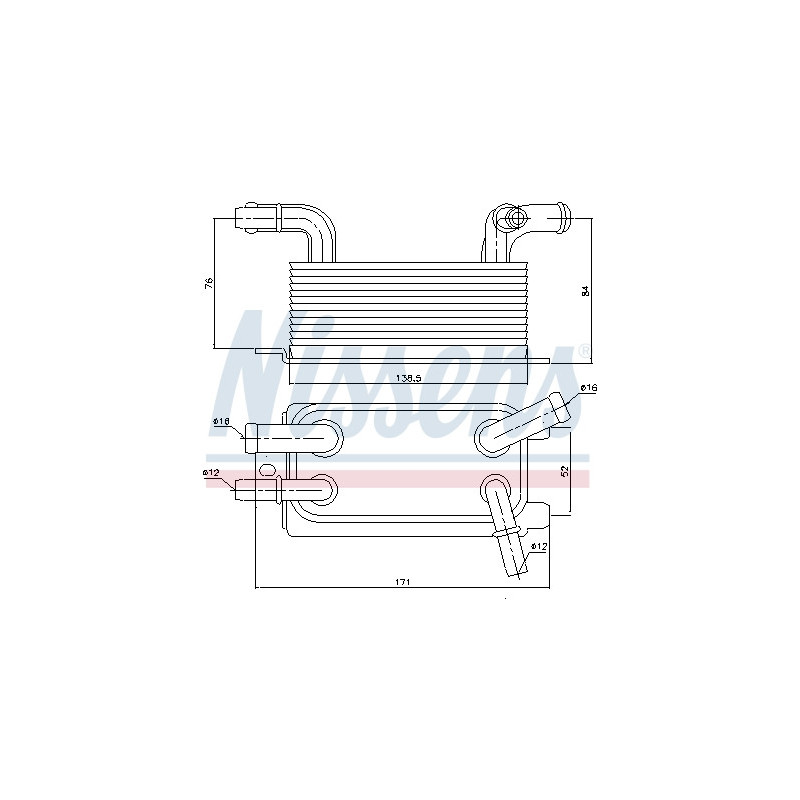 Radiateur d'huile de boite de vitesse automatique NISSENS