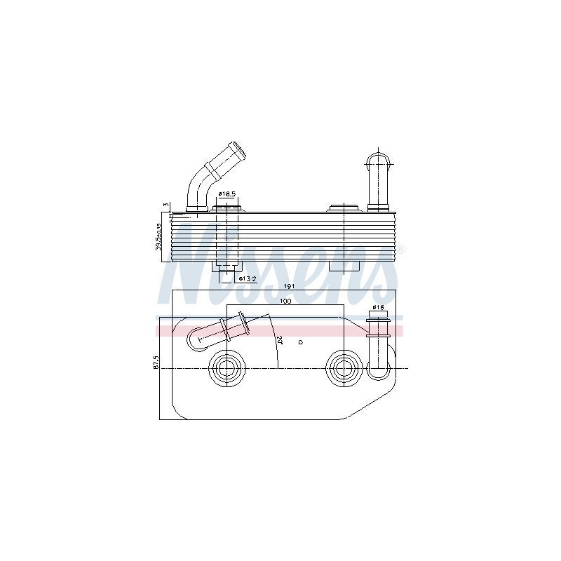 Radiateur d'huile de boite de vitesse automatique NISSENS
