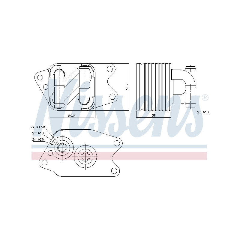 Radiateur d'huile de boite de vitesse automatique NISSENS