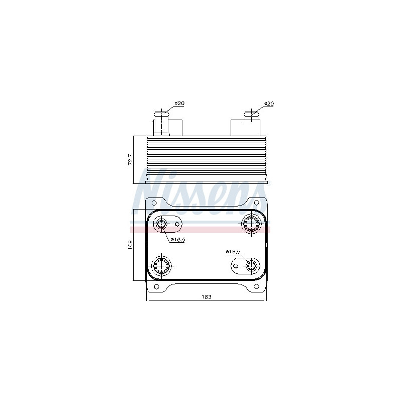 Radiateur d'huile de boite de vitesse automatique NISSENS