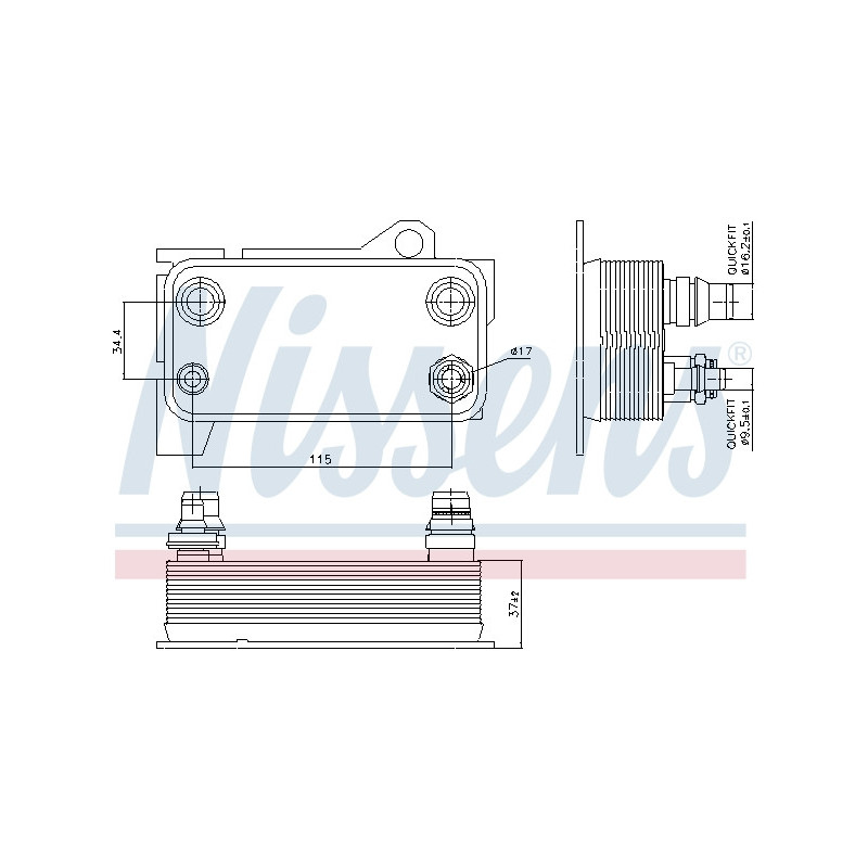 Radiateur d'huile de boite de vitesse automatique NISSENS