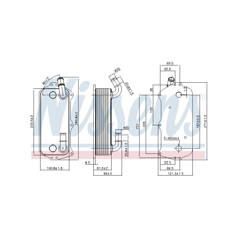 Radiateur d'huile NISSENS