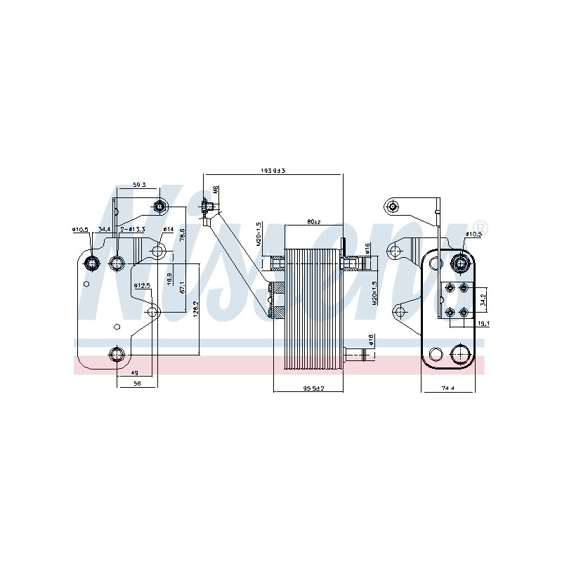 Radiateur d'huile de boite de vitesse automatique NISSENS