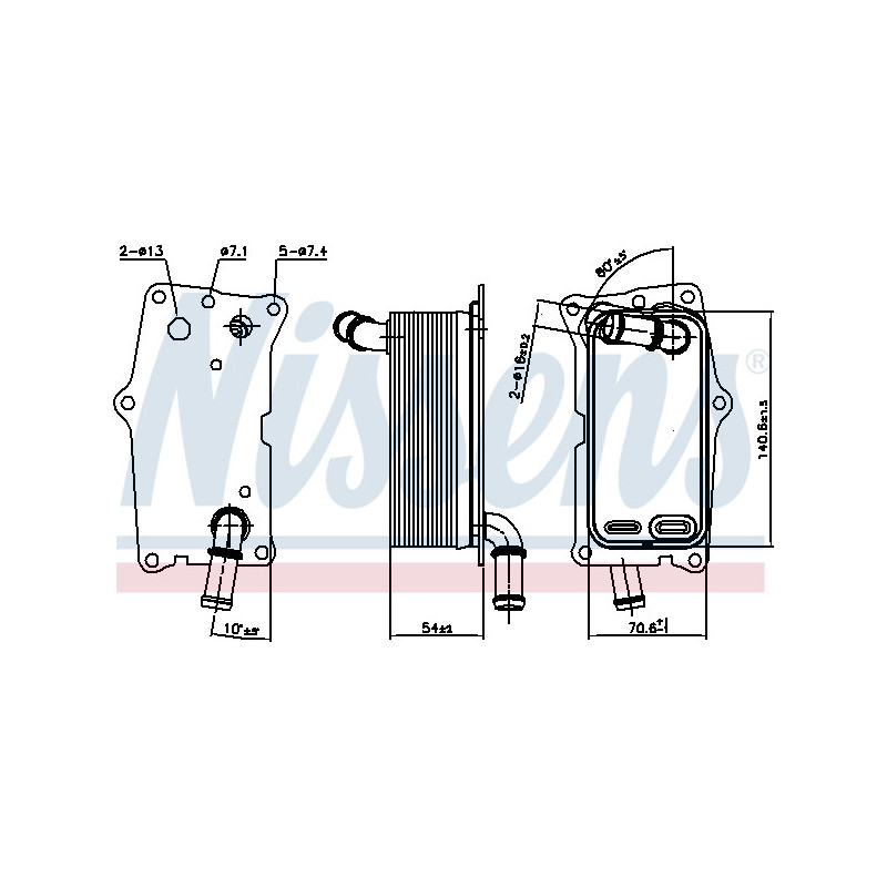 Radiateur d'huile de boite de vitesse automatique NISSENS