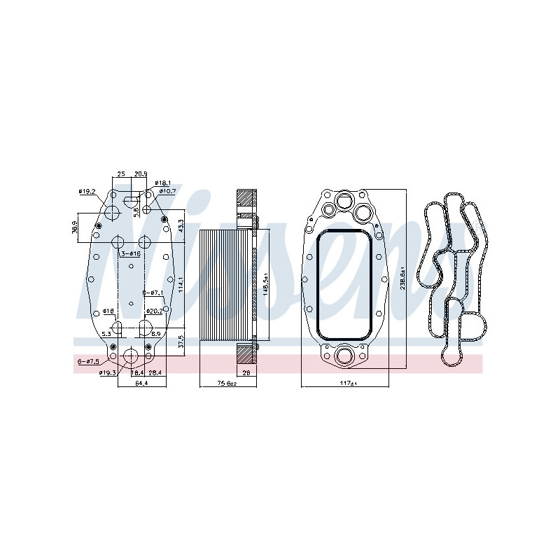 Radiateur d'huile NISSENS
