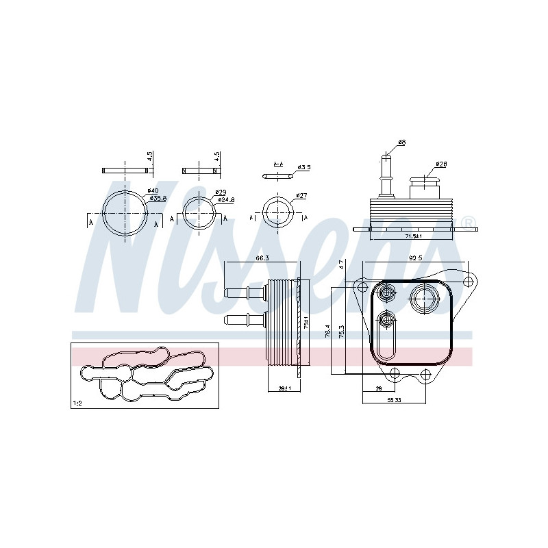 Radiateur d'huile NISSENS