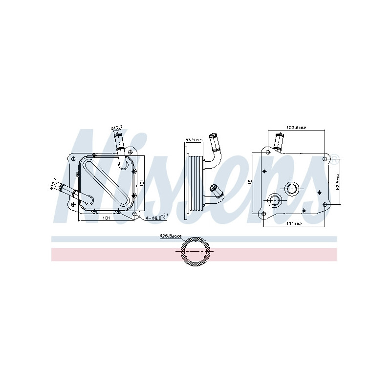 Radiateur d'huile de boite de vitesse automatique NISSENS