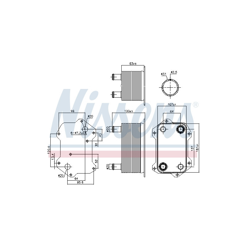 Radiateur d'huile NISSENS