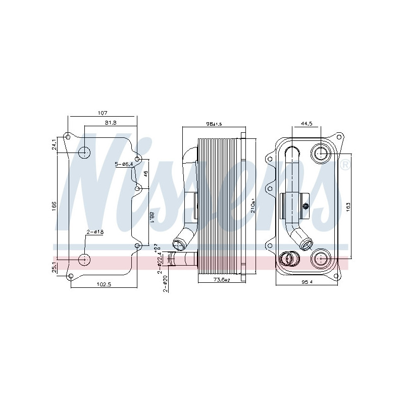 Radiateur d'huile NISSENS