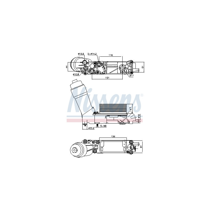 Radiateur d'huile NISSENS