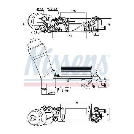 Radiateur d'huile NISSENS