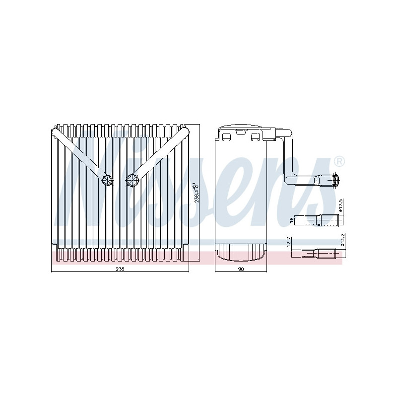 Evaporateur de climatisation NISSENS
