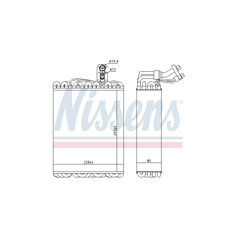 Evaporateur de climatisation NISSENS