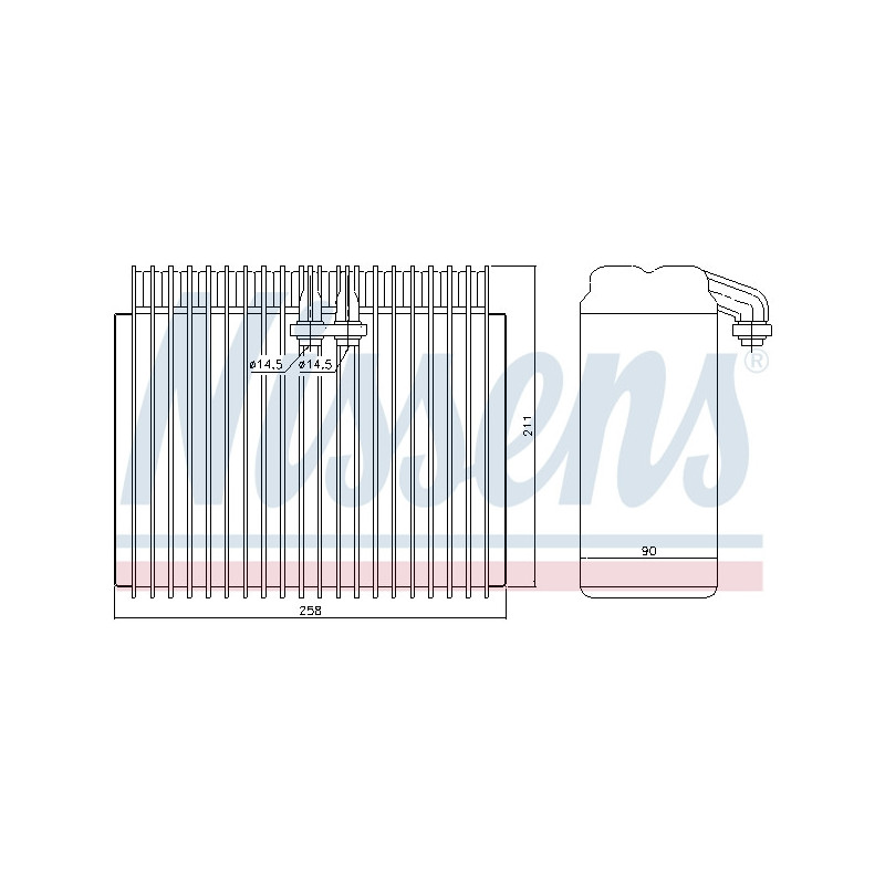Evaporateur de climatisation NISSENS