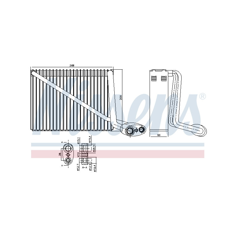 Evaporateur de climatisation NISSENS
