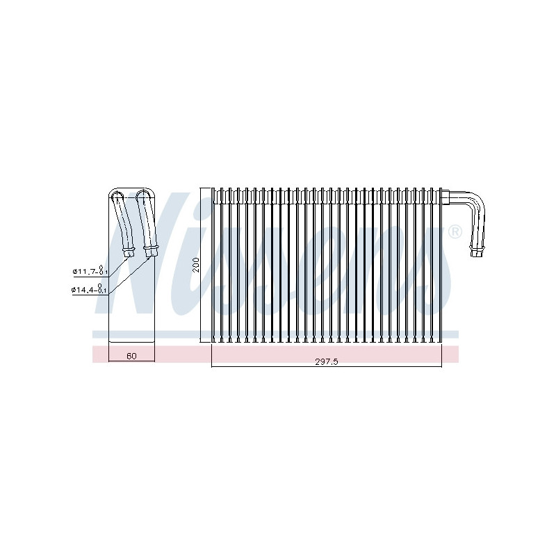 Evaporateur de climatisation NISSENS
