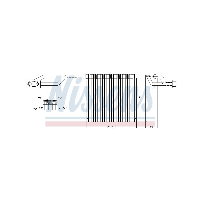 Evaporateur de climatisation NISSENS