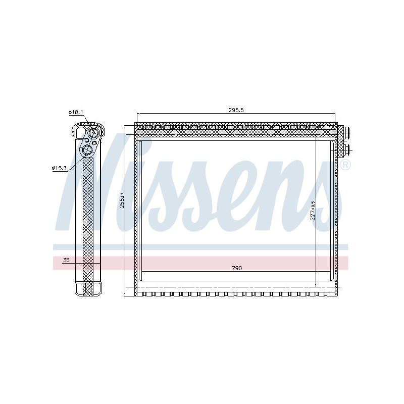 Evaporateur de climatisation NISSENS