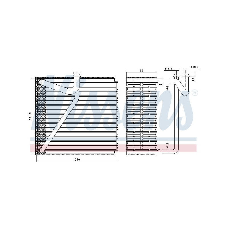 Evaporateur de climatisation NISSENS