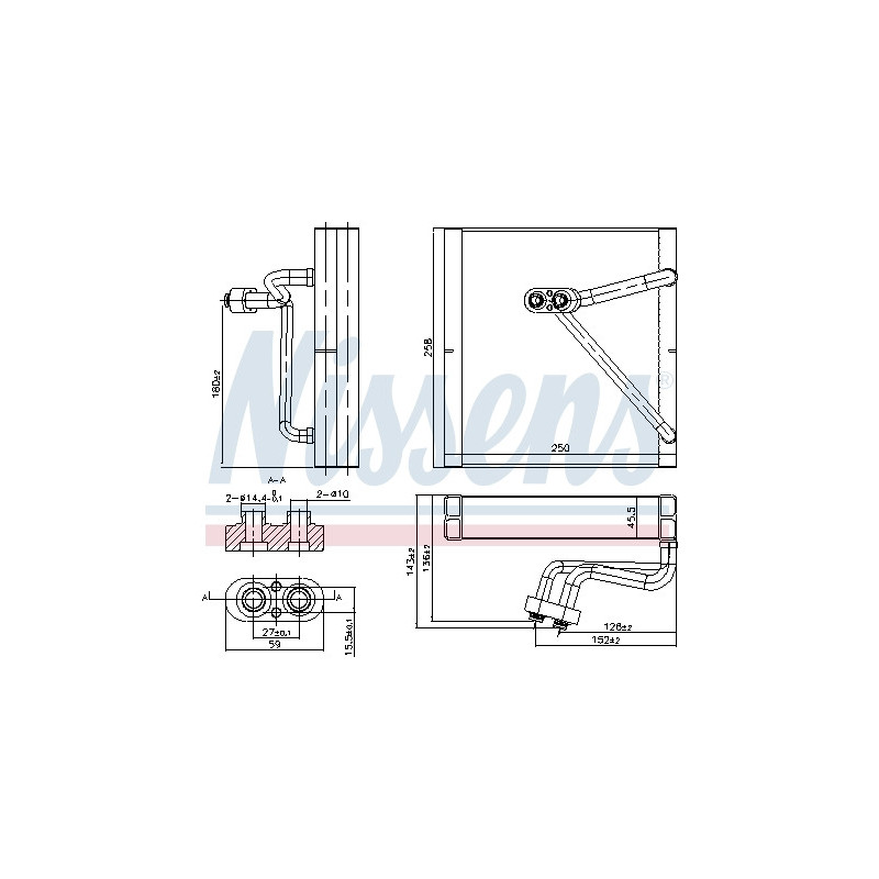 Evaporateur de climatisation NISSENS