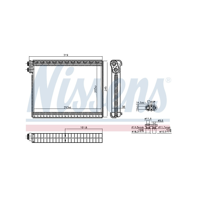 Evaporateur de climatisation NISSENS