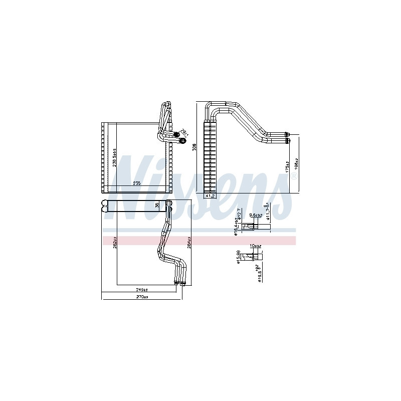 Evaporateur de climatisation NISSENS