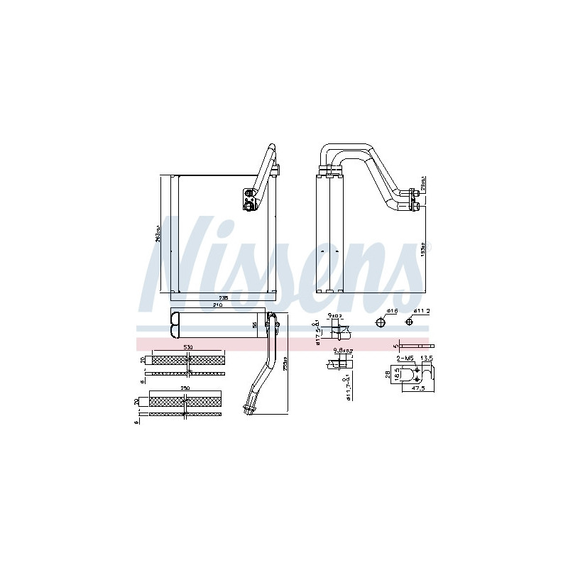 Evaporateur de climatisation NISSENS