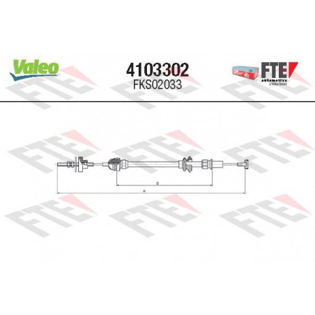 Cable d'embrayage VALEO