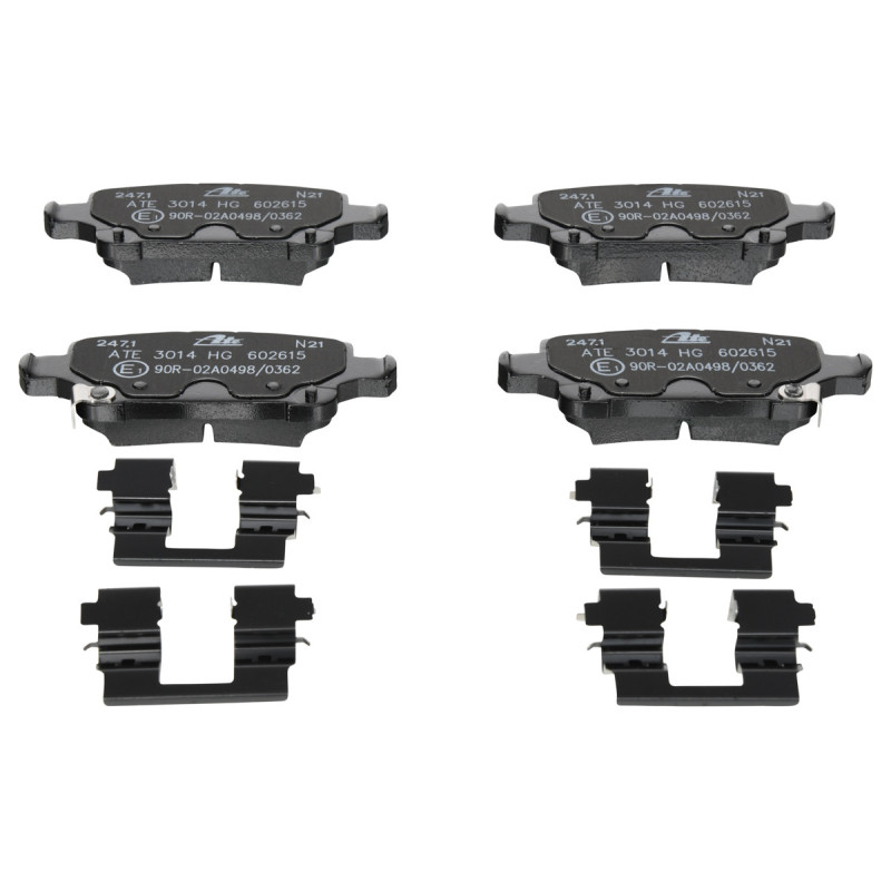 Jeu de quatre plaquettes de frein à disque ATE
