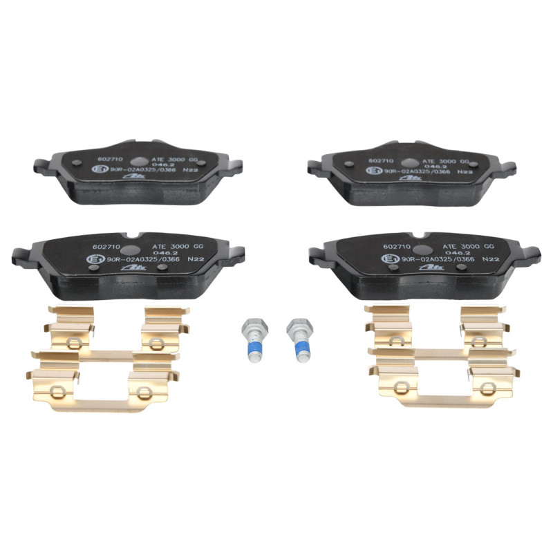 Jeu de quatre plaquettes de frein à disque ATE