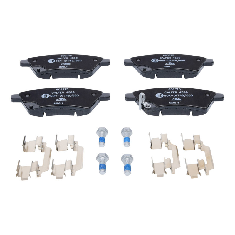 Jeu de quatre plaquettes de frein à disque ATE