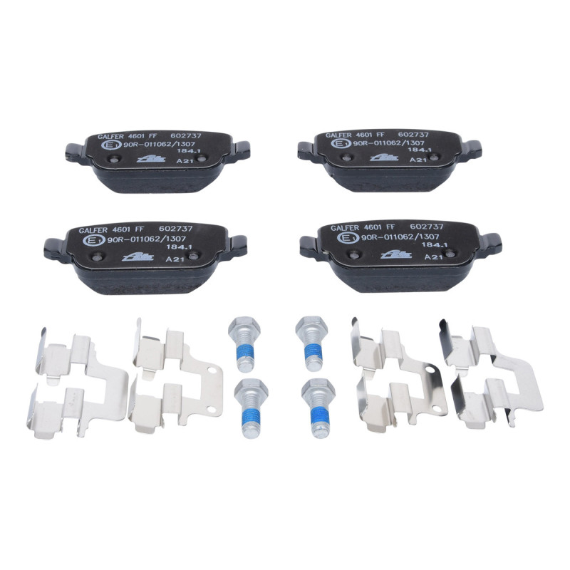 Jeu de quatre plaquettes de frein à disque ATE