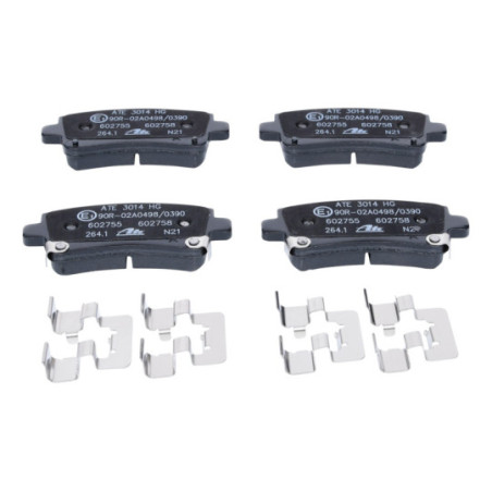 Jeu de quatre plaquettes de frein à disque ATE