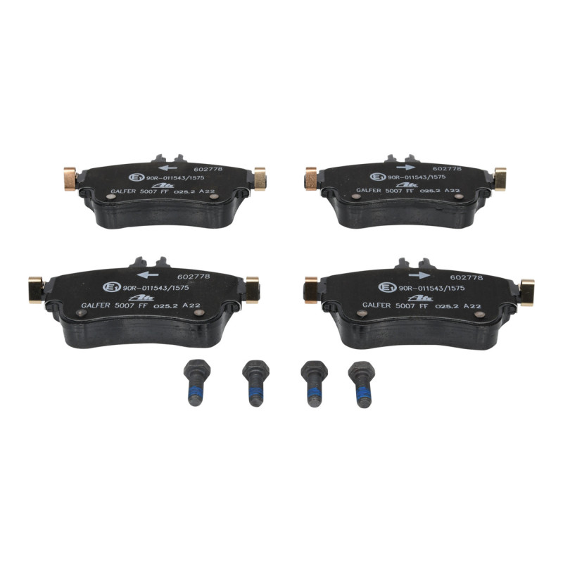 Jeu de quatre plaquettes de frein à disque ATE